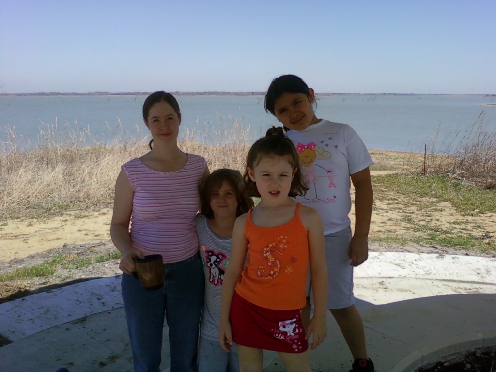 Walking around the park.