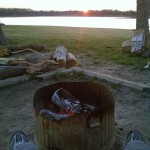 Sunset and Campfire.