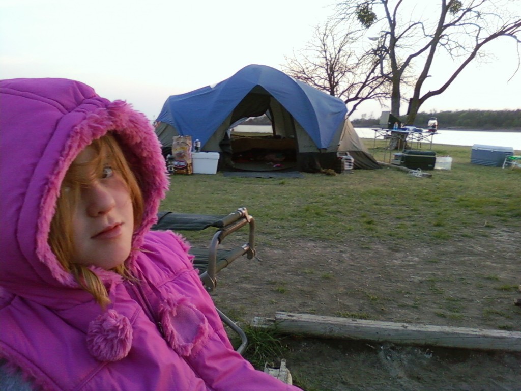 Enjoying the sunset first camping trip this year.