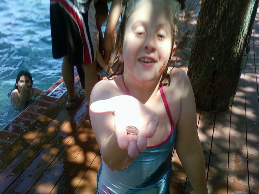 Find the penny in the Pool.