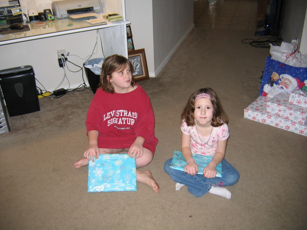 Jamie and Katie xmas eve presents.