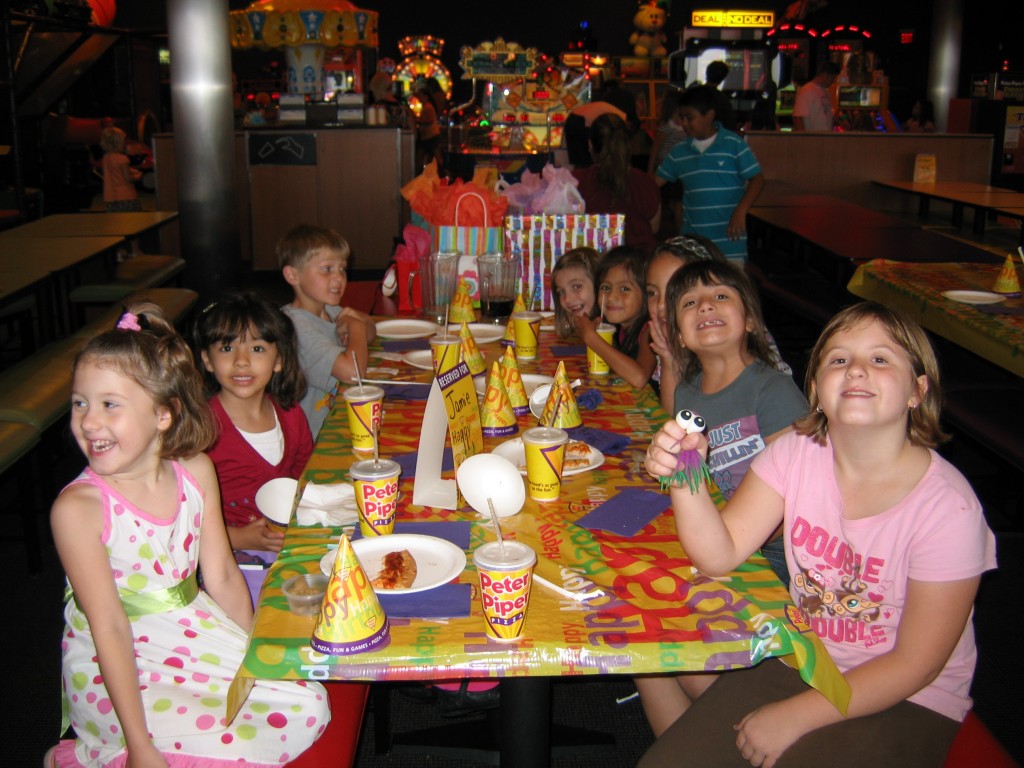 Birthday Crowd at Peter Piper Pizza.